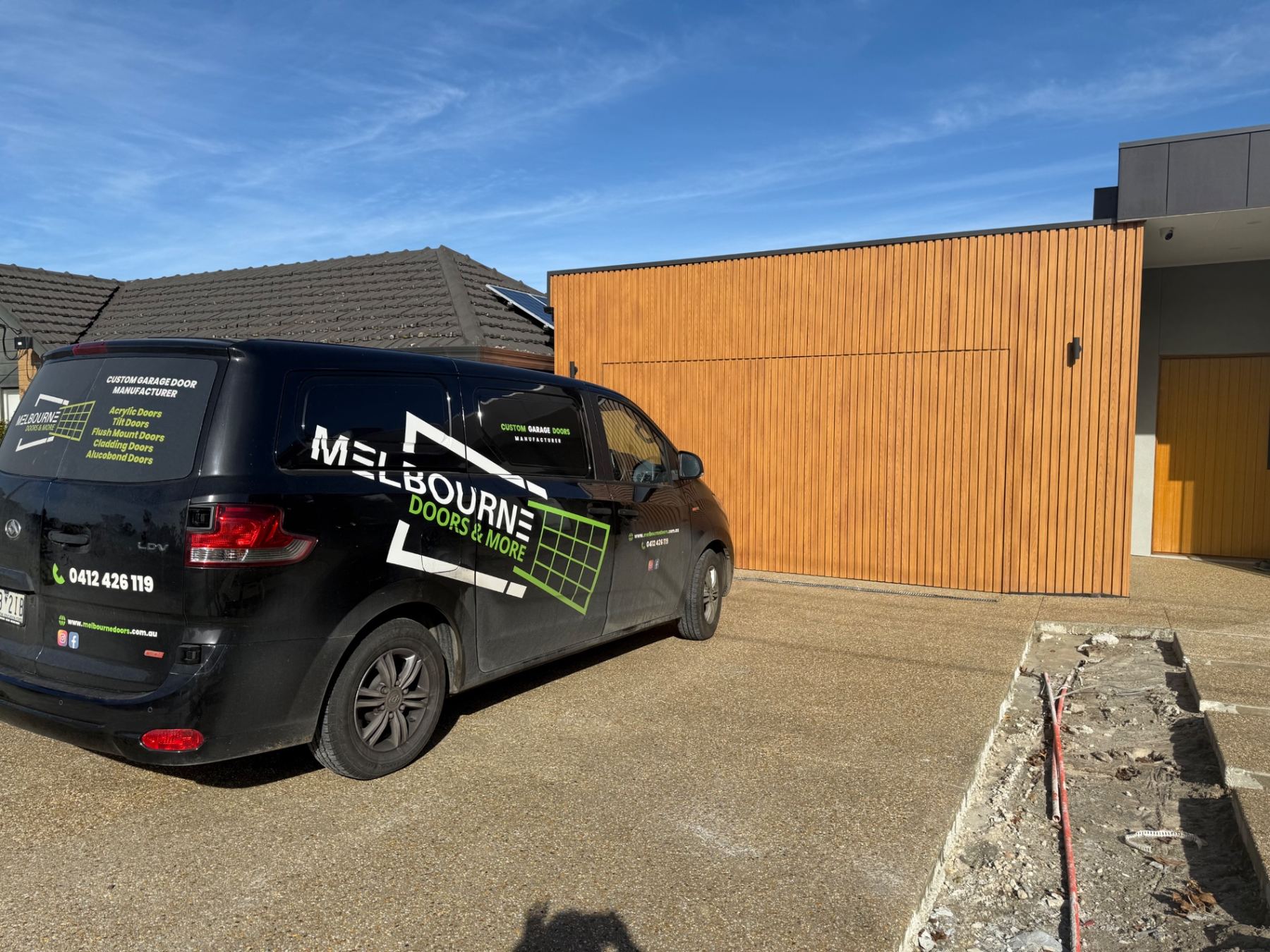 Tilt garage door install 15