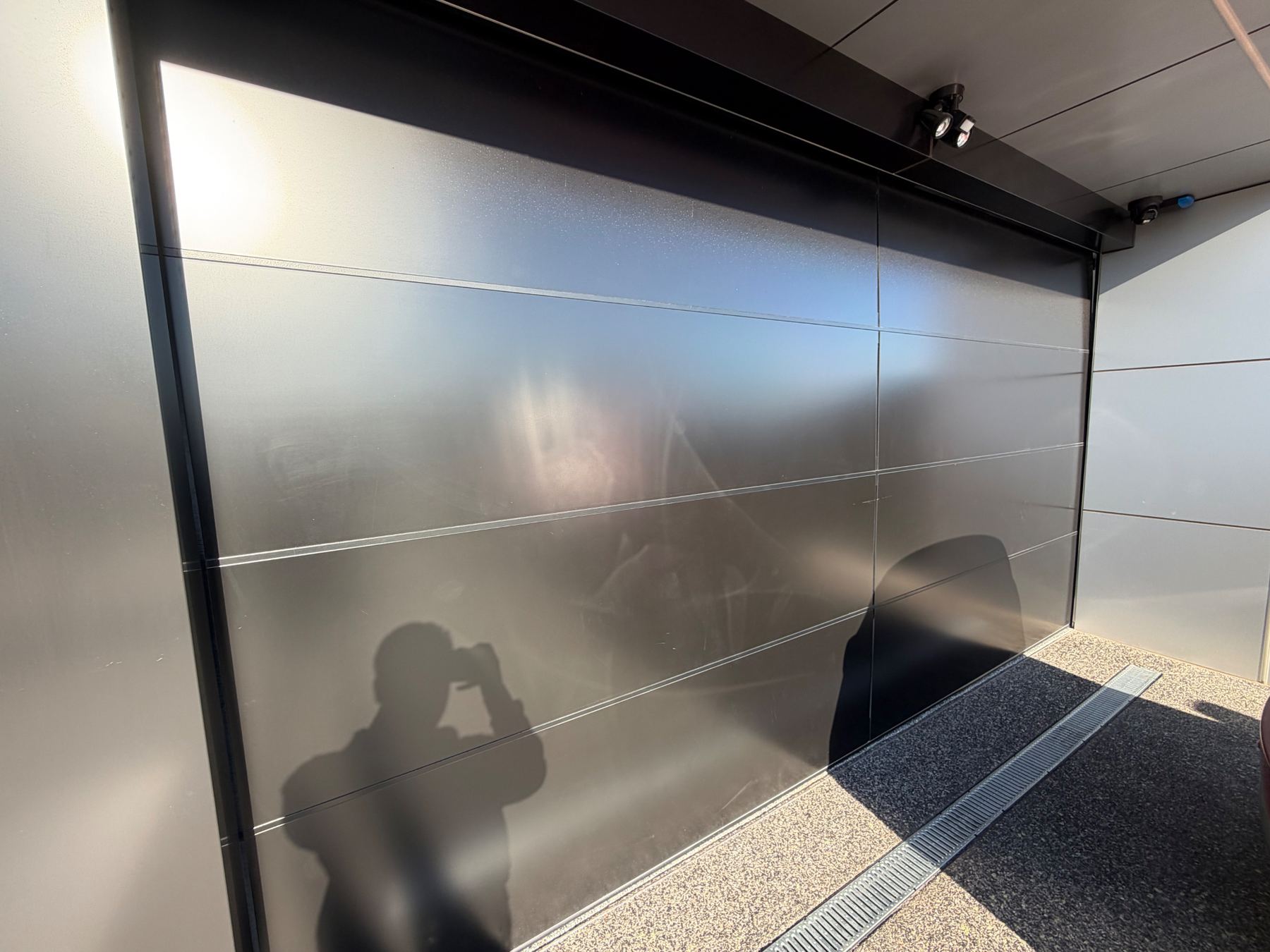 Composite garage door install 4