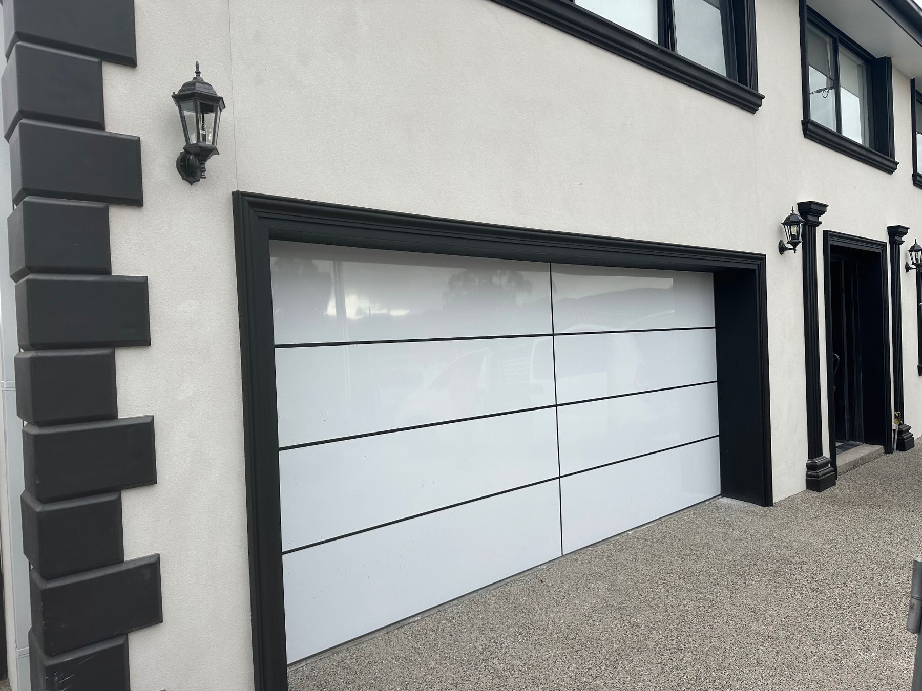 Composite garage door install 2