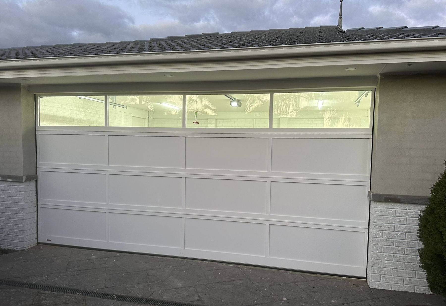Acrylic garage door install 4