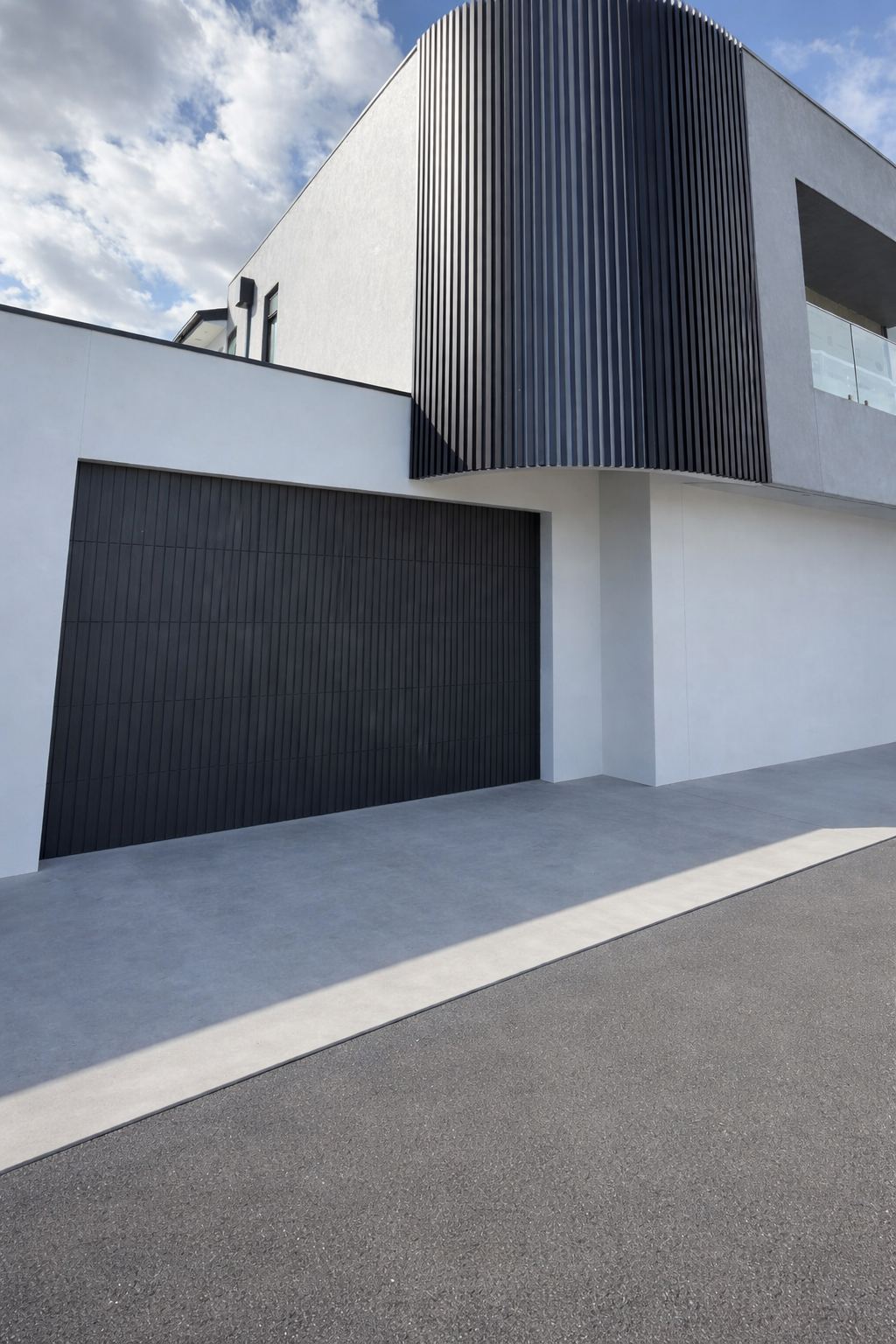 Custom Cladded Panel garage door install 2
